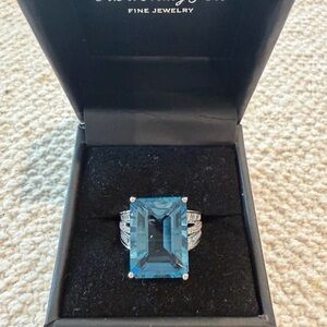 EFFY Blue Topaz and Diamond Ring